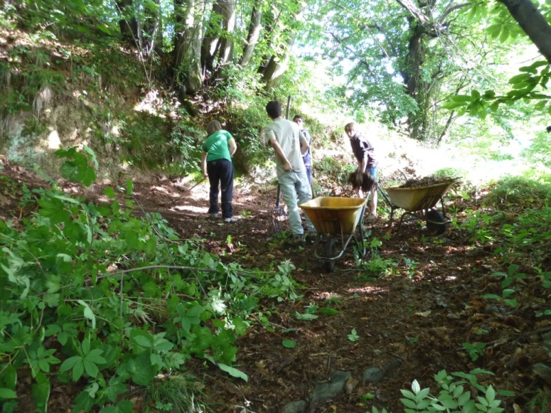 volontari al lavoro